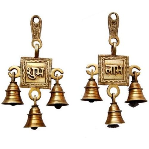 Brass Shubh Labh Door Hanging Bells