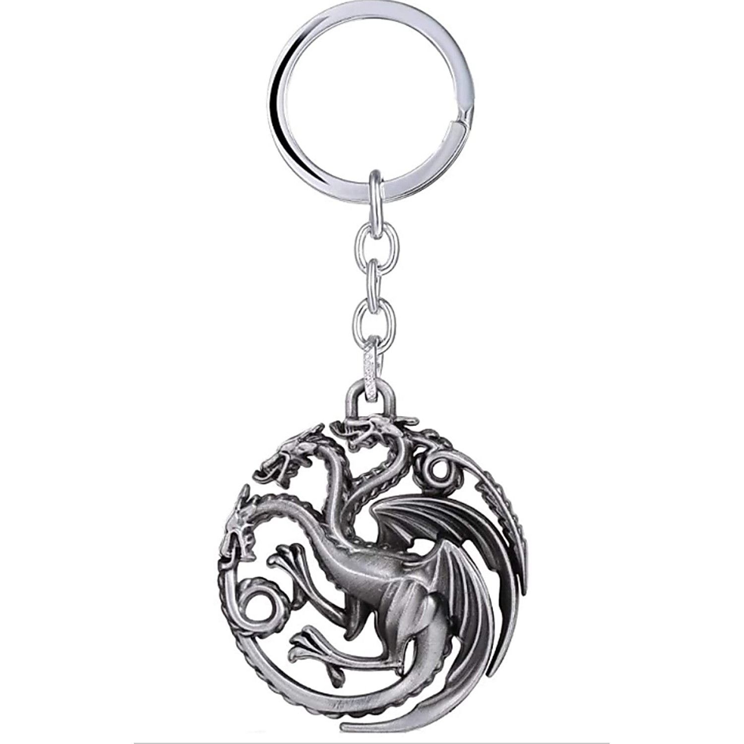 Smallall Game Of Thrones Targaryen 3 Headed Dragon Keychain