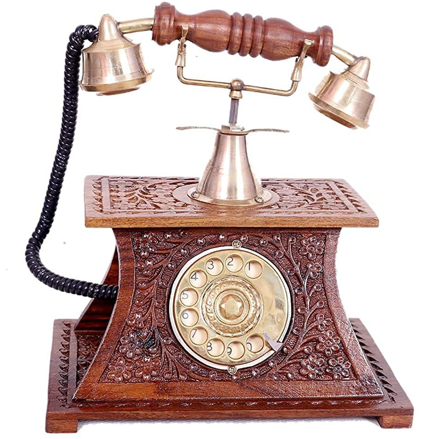 Wooden Royal Maharaja Style Antique Telephone