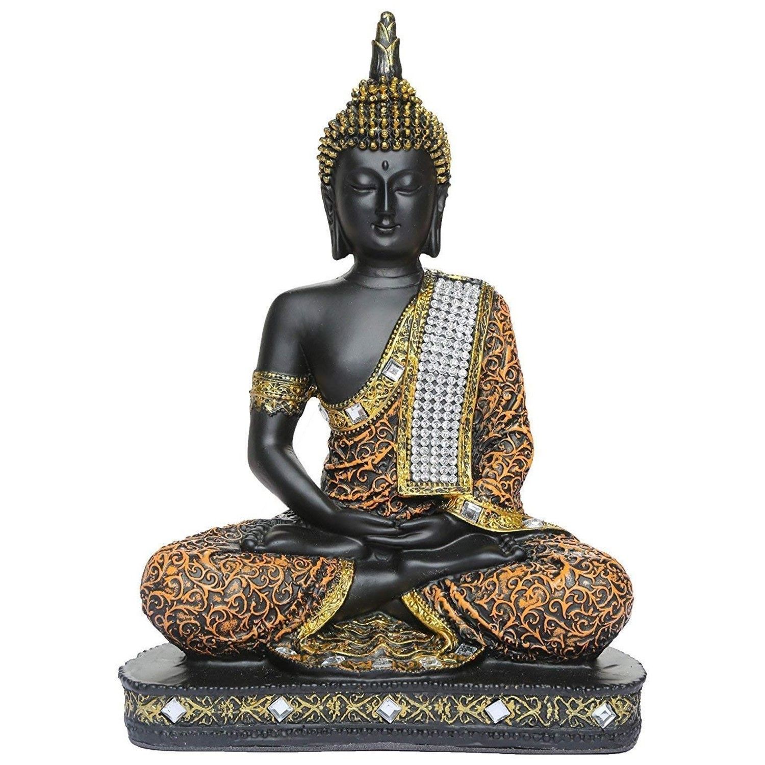 Polyresin Sitting Buddha Idol Statue