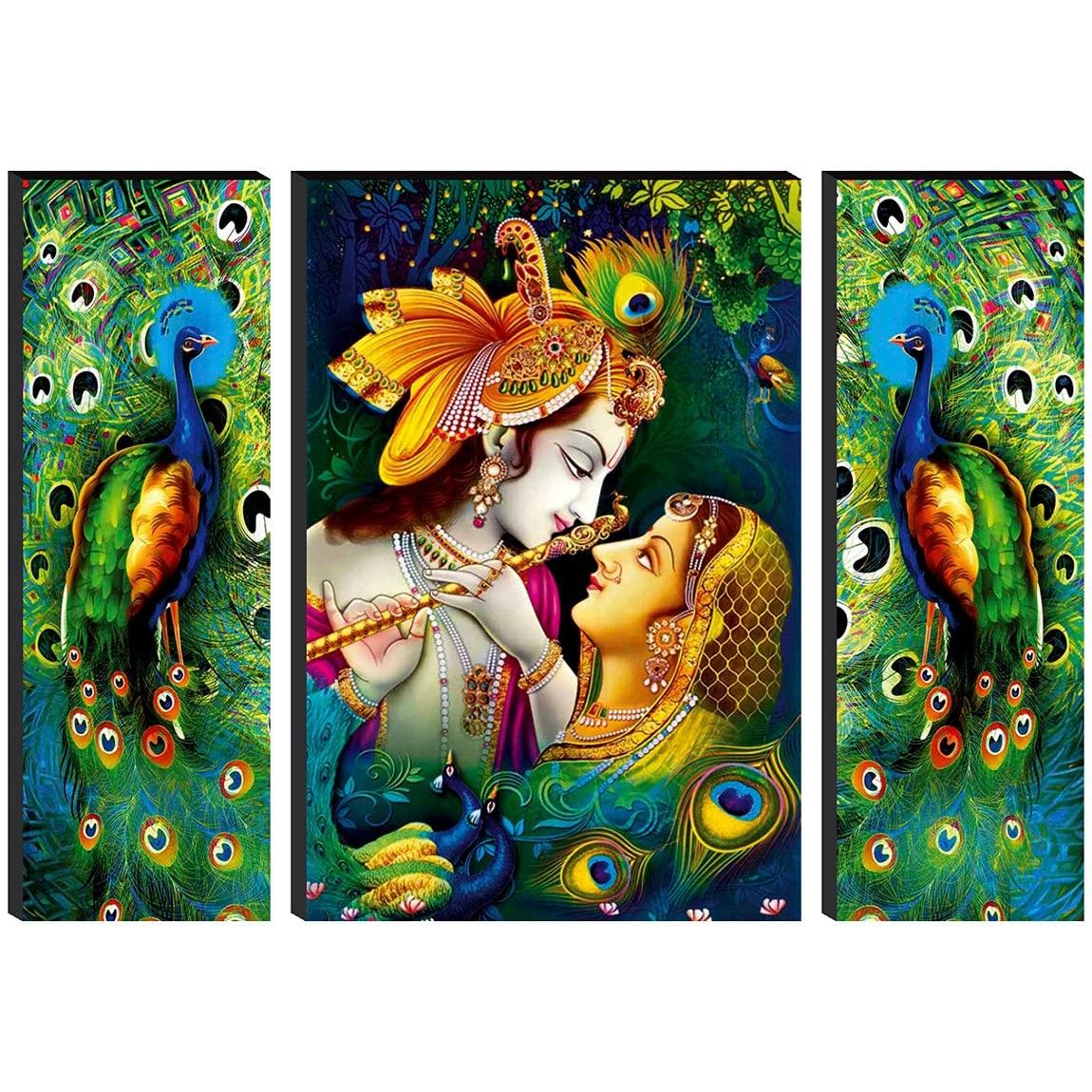 Set of 3 Radha Krishna Painting